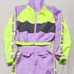 Lolanta Girls Purple and Green Hip Hop Dance Costume Size 12 (150)